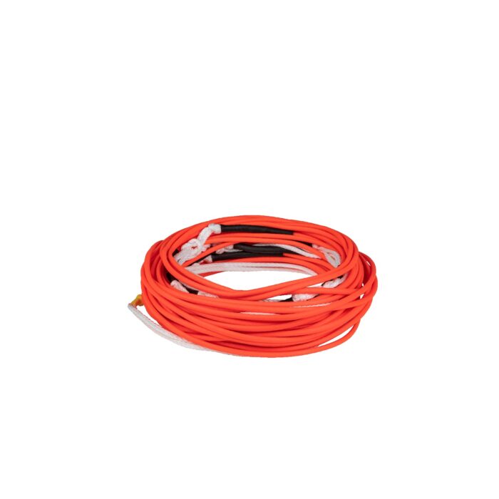 2021 ronix ropes   handles r8 rope neon red side angle