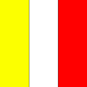 yellow white red