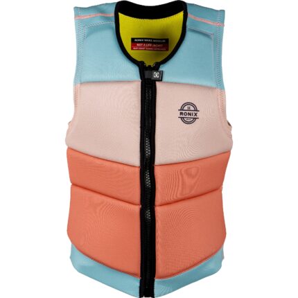 2023 ronix women s impact jacket coral front 1 1